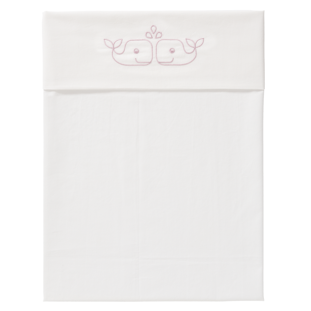 Laken Whale Mellow Rose (wieg of ledikant)