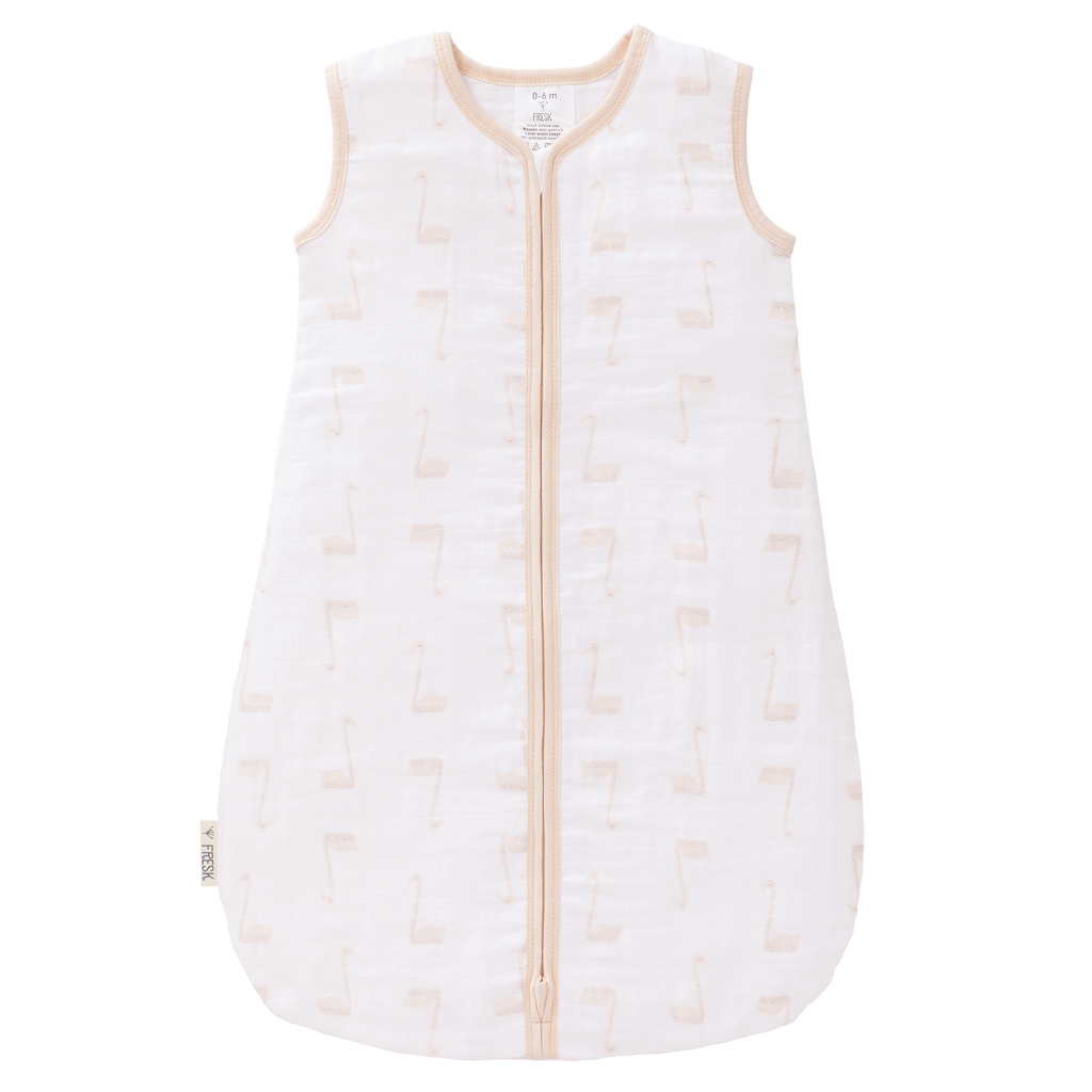 Slaapzak muslin 2-laags Swan Pale Peach