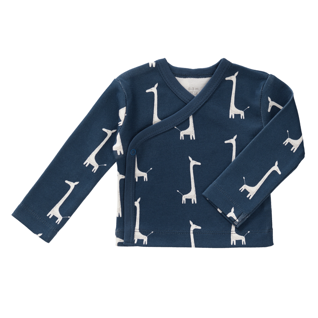 Wikkelvestje Giraf indigo blue
