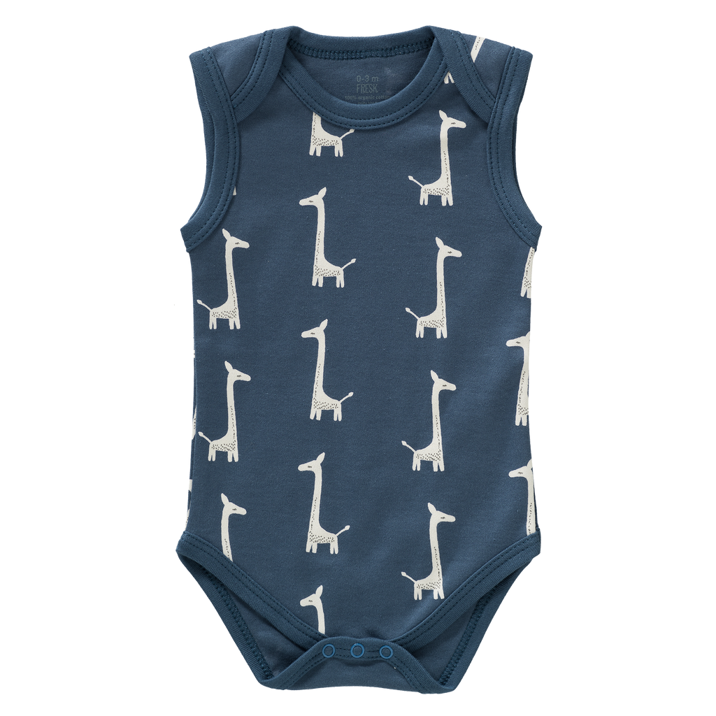 Romper zonder mouw Giraf Indigo Blue