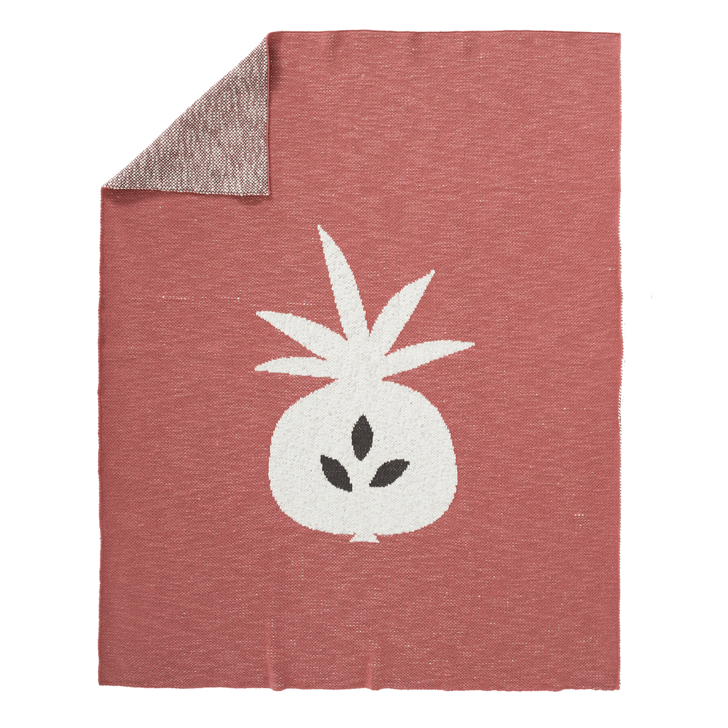 Gebreide deken Pineapple Red
