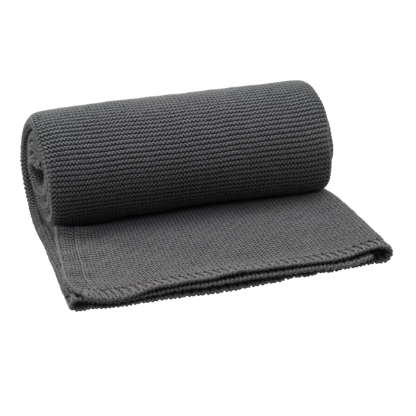 Gebreide deken Dark Grey Uni