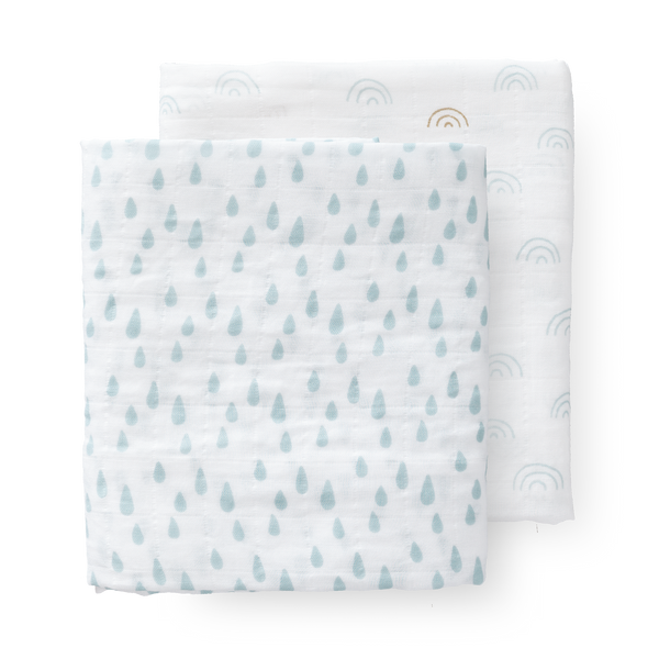 Swaddle set Rainbow Ether Blue (2 stuks)