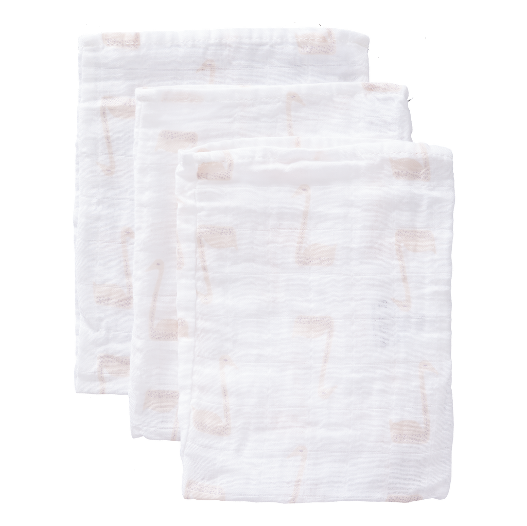 Washandset Swan Pale Peach (3 stuks)