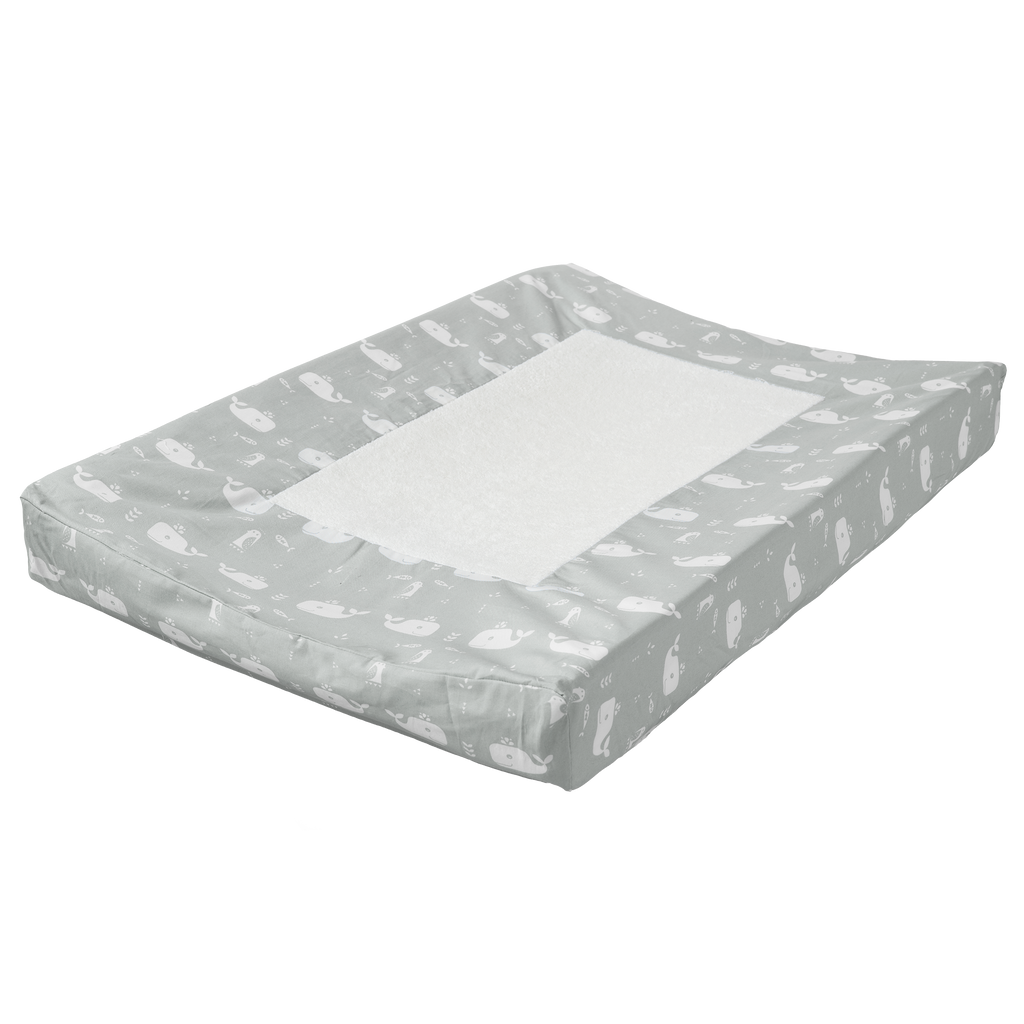 Aankleedkussenhoes Whale Dawn Grey