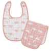 Slab & spuugdoekset Whale mellow rose