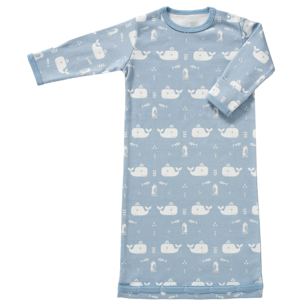 Slaapzak zomer met mouw Whale Blue Fog